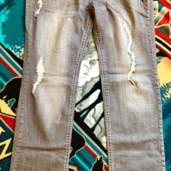 Vigoss Distressed Gray Jeans Size 15 - Picture 3 of 6